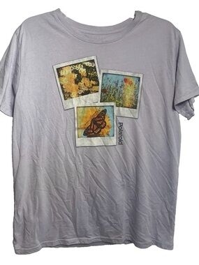 Polaroid Tee Lavender Purple Women's Size XL Graphic Print Photography T-Shirt